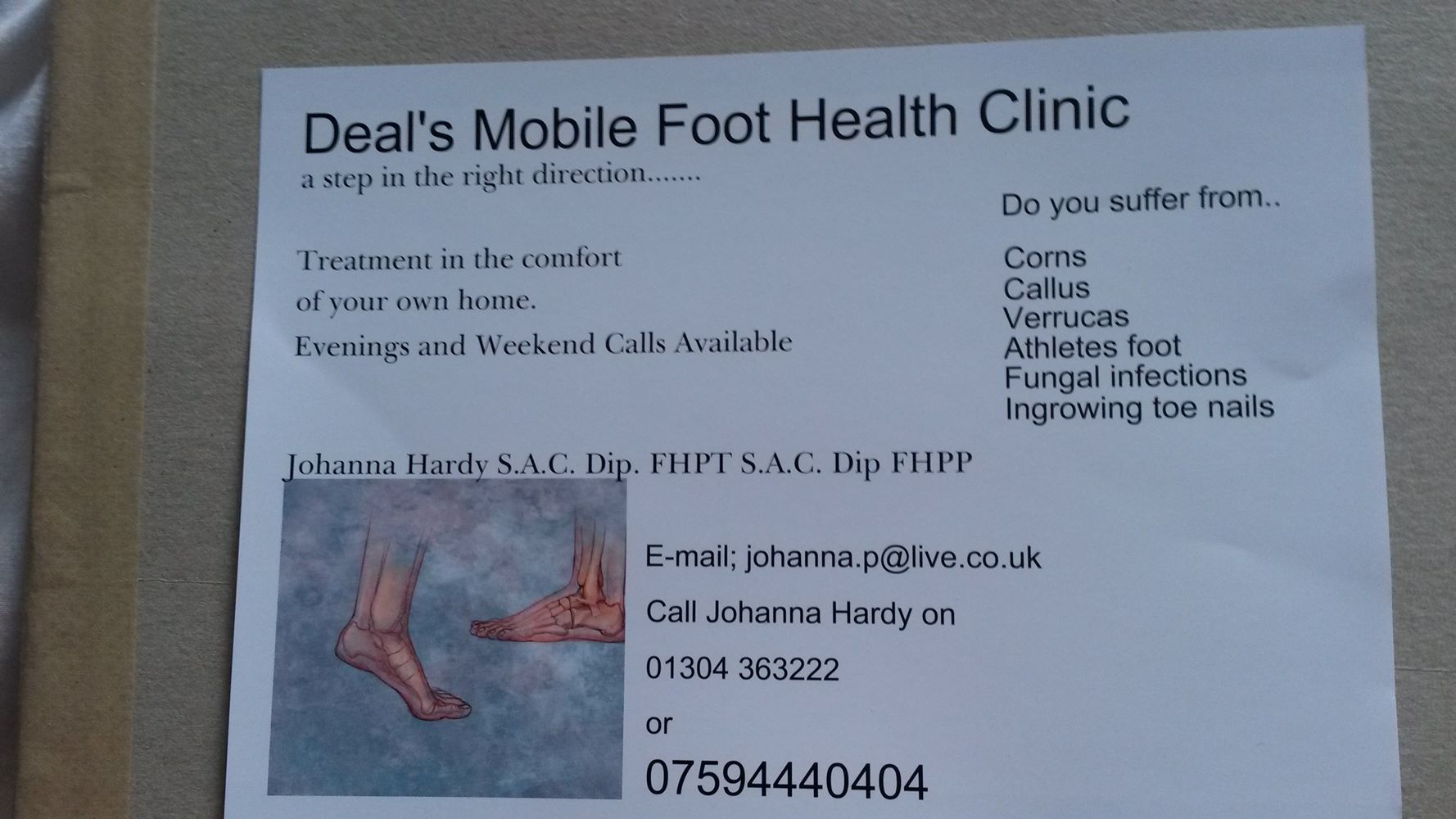 10 off First Appointment a deal offered by Deal's Mobile Foot Health